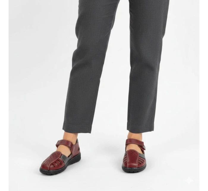 Dámská pohodlná prolamovaná obuv na suchý zip model 21953871 - Unisoft