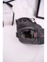 Dívčí šněrovací Sněhové Boty S Kožešinou Šedé model 21545073 - Boto