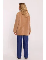 M808 Oříznuté teddy sako - béžové