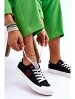 Dámské Cross Jeans Fabric Sneakers LL2R4044 Černé Dámské Cross Jeans Fabric Sneakers LL2R4044 Černé