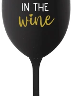 DANCING IN THE WINE - černá sklenice na víno 350 ml