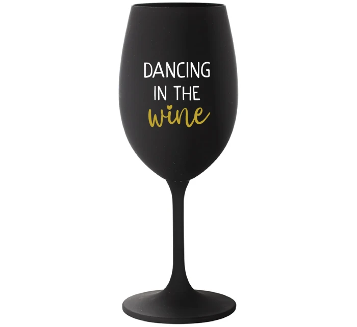 DANCING IN THE WINE - černá sklenice na víno 350 ml DANCING IN THE WINE - černá sklenice na víno 350 ml