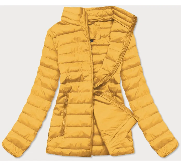 Lehká žlutá dámská prošívaná bunda (20311-333)