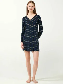 Vamp - Noční košilka s elegantním zlatým potiskem 21835 - Vamp