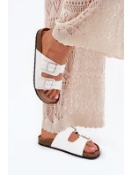 Dámské Pantofle Na Korkové Platformě S Přezkou Bílé model 21699941 - Boto