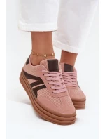 Sametové dámské tenisky na platformě Růžové Skye Sametové dámské tenisky na platformě Růžové Skye