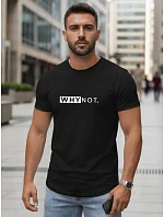 Pánské klasické streetwearové tričko s potiskem černé FashionStreet NX5122R Pánské klasické streetwearové tričko s potiskem černé FashionStreet NX5122R