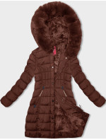 Dámská zimní bunda v barvě s kapucí model 18950125 - LHD