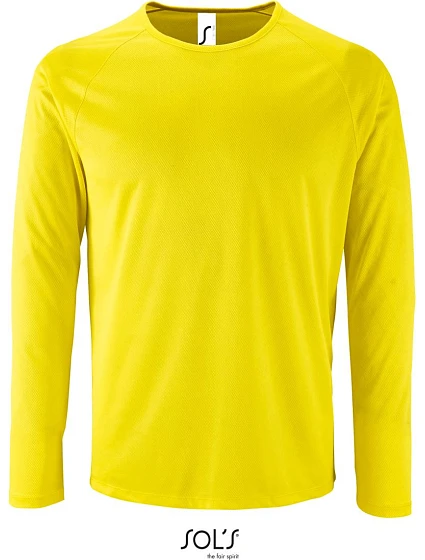 SOL'S Sporty LSL Men Pánské sportovní tričko s dlouhým rukávem 25.2071 neon yellow SOL'S Sporty LSL Men Pánské sportovní tričko s dlouhým rukávem 25.2071 neon yellow