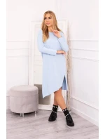 Modré šaty nadměrné velikosti