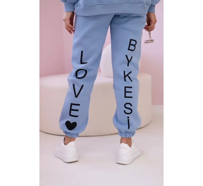 Bavlněná souprava s potiskem modrý Bavlněná souprava s potiskem modrý