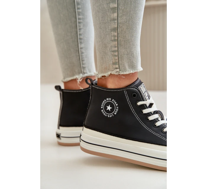 Zateplené Dámské Tenisky Na Platformě Eko Kůže Big Star model 21669602 Černé - Big Star Shoes