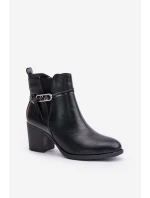 Dámské Botky Na Podpatku Zateplené S Černé model 21674045 - Boto Dámské Botky Na Podpatku Zateplené S Černé model 21674045 - Boto