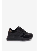 Zateplené dámské sneakers na platformě Big Star SS274007 HI-POLY SYSTEM černé