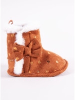 Dívčí boty na suchý zip model 17945724 Brown - Yoclub