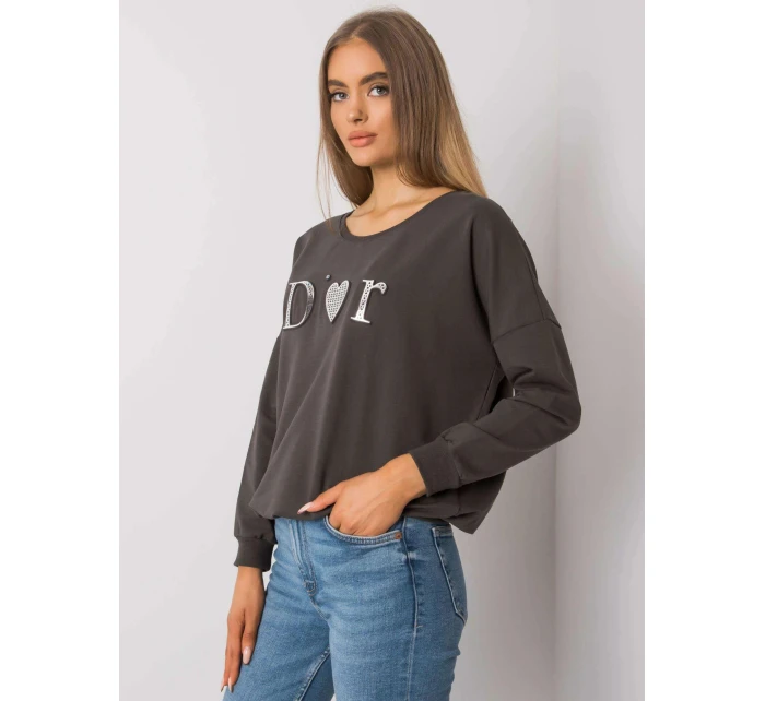 Dámská mikina RV BL 0192.55P Tmavá khaki - FPrice Dámská mikina RV BL 0192.55P Tmavá khaki - FPrice