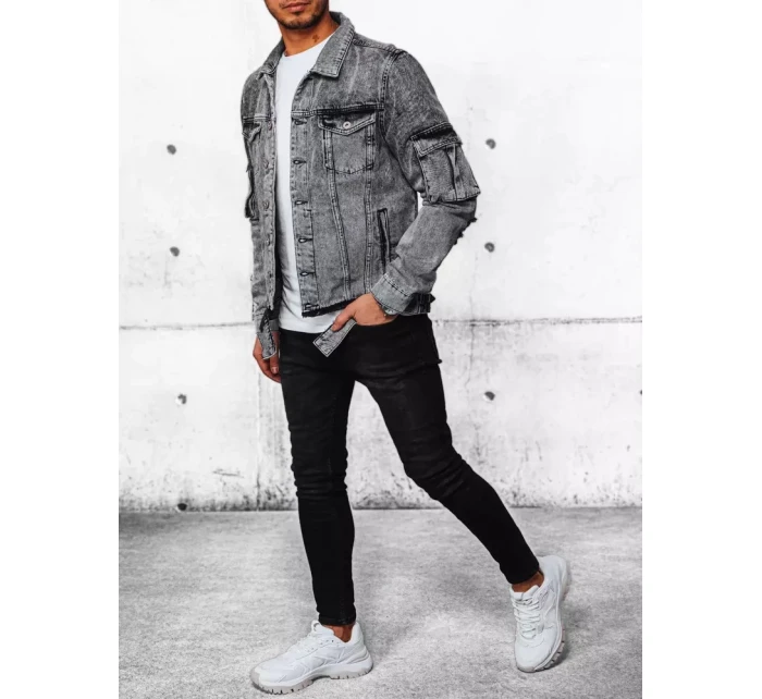 Pánská šedá džínová bunda Dstreet model 21968554 - FashionStreet Pánská šedá džínová bunda Dstreet model 21968554 - FashionStreet