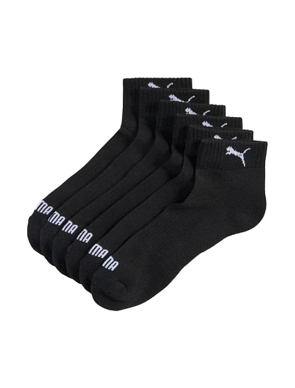 Ponožky Puma Cushioned Quarter, balení po 3 kusech, černé, 938581 01 Ponožky Puma Cushioned Quarter, balení po 3 kusech, černé, 938581 01
