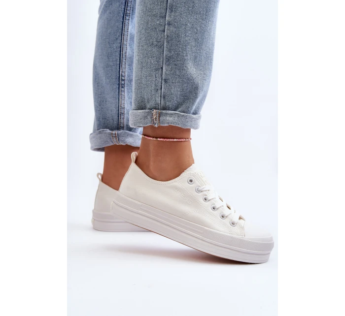 Dámské bílé látkové tenisky Staneva