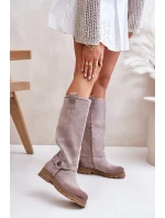 Dámské Semišové Kozačky  Lewski model 21672567 - Zazoo