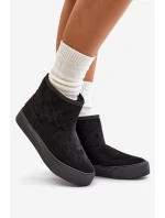 boty na zip s kožešinovou podšívkou Big Star černé model 21675210 - Big Star Shoes boty na zip s kožešinovou podšívkou Big Star černé model 21675210 - Big Star Shoes