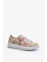 Dámské kožené tenisky Zazoo TAMARA, béžové Dámské kožené tenisky Zazoo TAMARA, béžové