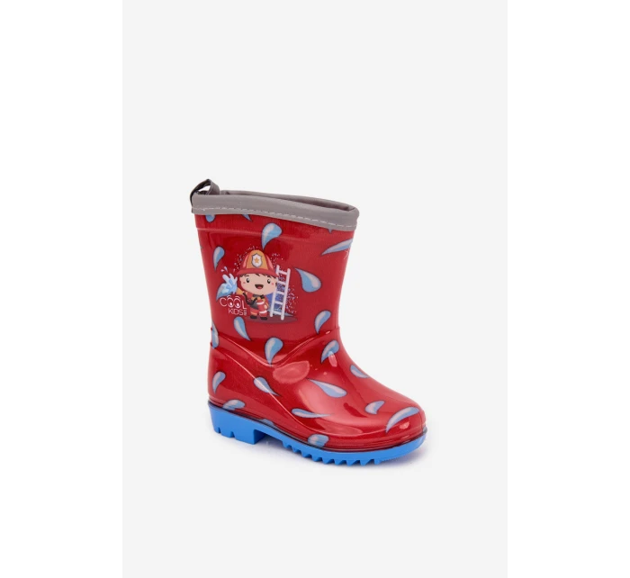 Dětské holínky „hasič“ Breezly – červené