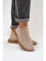 Dámské Sportovní Boty S Ozdobou D&A TW121 Béžové Dámské Sportovní Boty S Ozdobou D&A TW121 Béžové