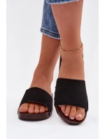 Dámské pantofle s na nízkém podpatku Černé model 21954674 - Boto