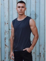 Pánské tričko bez rukávů s potiskem tmavě modré FashionStreet RX5622