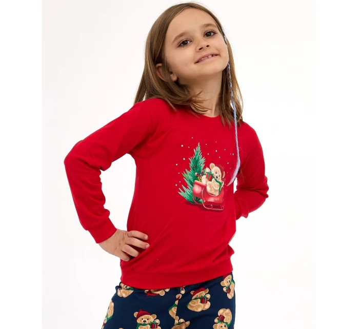 Cornette Dětské dívčí pyžamo 594/186 Teddy length/r Christmas 86-128 Cornette Dětské dívčí pyžamo 594/186 Teddy length/r Christmas 86-128