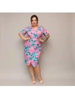 dámské  květované šaty v délce ke kolenům model 20070190 - Moon