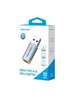 Adaptér Vention USB 3.1 USB-A na USB-C se šňůrkou ze slitiny hliníku