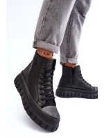 Kožené Boty Na Zip Big Star Černé model 21634271 - Big Star Shoes Kožené Boty Na Zip Big Star Černé model 21634271 - Big Star Shoes