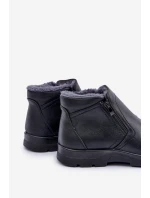 Zateplené pánské boty z eko kůže černé model 21675484 - EVENTO Zateplené pánské boty z eko kůže černé model 21675484 - EVENTO