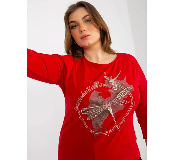 Bluzka RV BZ model 21141996 czerwony - FPrice Bluzka RV BZ model 21141996 czerwony - FPrice