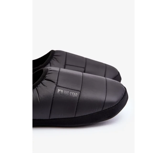 Pánské zateplené pantofle Black Big Star Pánské zateplené pantofle Black Big Star