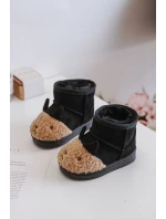 Zateplené Dětské Kotníkové Sněhule Lamy Černé Esandira