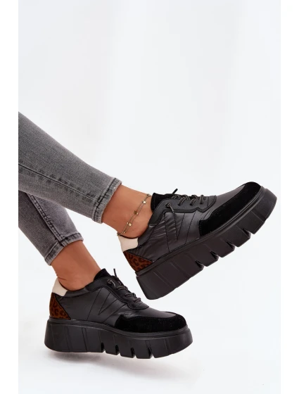 Dámské sportovní tenisky na platformě Vinceza – černé Dámské sportovní tenisky na platformě Vinceza – černé