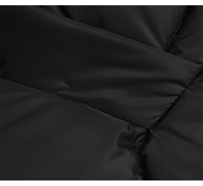 Černá bunda s kapucí pro přechodné období (LHD-23002)