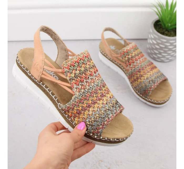 Pohodlné vícebarevné sandály W model 22033633 - Rieker