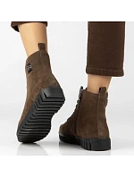 Dámské hnědé semišové kožené kotníkové boty Filippo model 22400220 Dámské hnědé semišové kožené kotníkové boty Filippo model 22400220