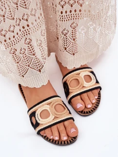 Dámské Pantofle Na Plochém Podpatku Černé model 21702279 - Boto