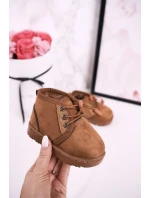 Dívčí šněrovací Sněhové Boty S Kožešinou Hnědé Hunter Dívčí šněrovací Sněhové Boty S Kožešinou Hnědé Hunter