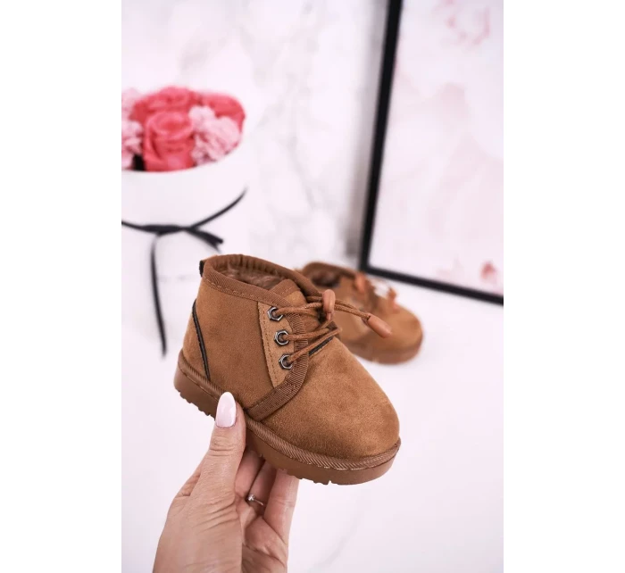 Dívčí šněrovací Sněhové Boty S Kožešinou Hnědé Hunter Dívčí šněrovací Sněhové Boty S Kožešinou Hnědé Hunter