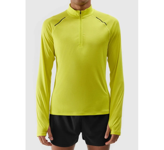 Pánské běžecké rychleschnoucí tričko s dlouhými rukávy 4F - zelené
