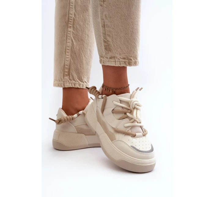 Dámské Tenisky na platformě Béžová Moariella Dámské Tenisky na platformě Béžová Moariella