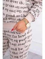 Dámská souprava s potiskem 20929 béžová - Kesi Dámská souprava s potiskem 20929 béžová - Kesi