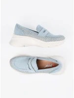 Výborné  polobotky dámské modré platforma