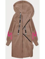 Béžový teplákový přehoz přes oblečení se rukávy model 19742950 - MADE IN ITALY Béžový teplákový přehoz přes oblečení se rukávy model 19742950 - MADE IN ITALY